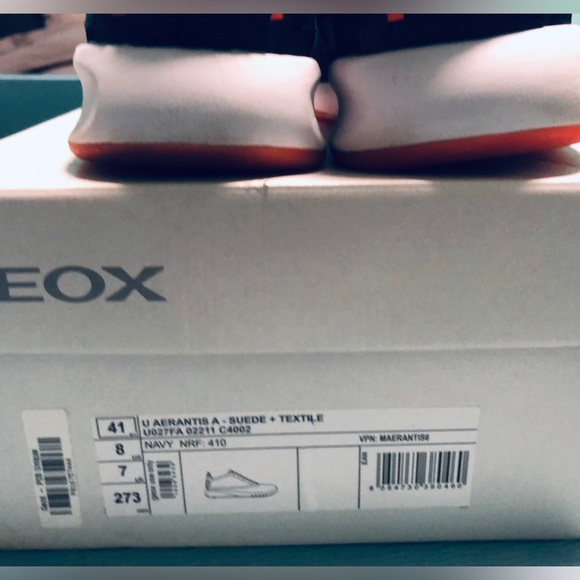 New Geox sneakers men's Size 8, Geox, Navy - Picture 7 of 7